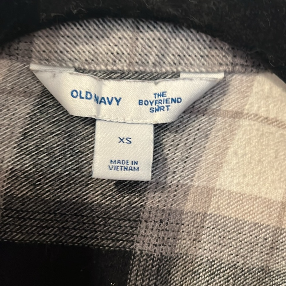 Old Navy - boyfriend plaid flannel shirt - XS - Picture 4 of 4